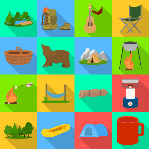 旅游和远足标志图片下载