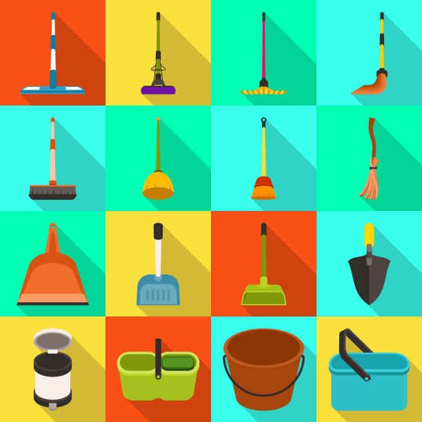 隔离物体清理和家居标志图片下载