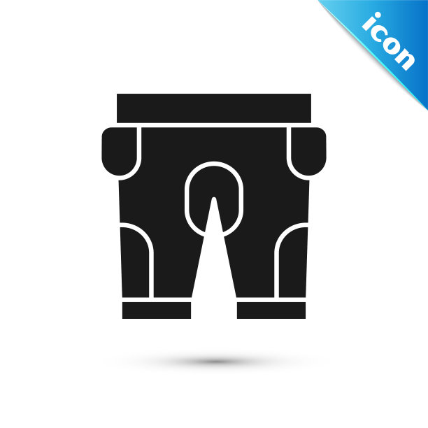 美国黑人橄榄球短裤图标孤立图片下载