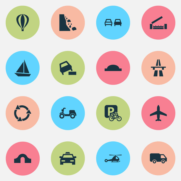 交通图标设置与驼峰桥下降图片下载