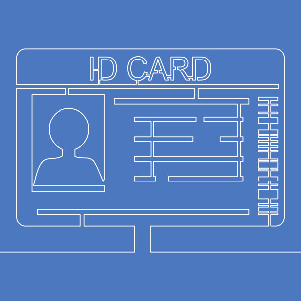 连续一行空白id卡图标概念图片下载