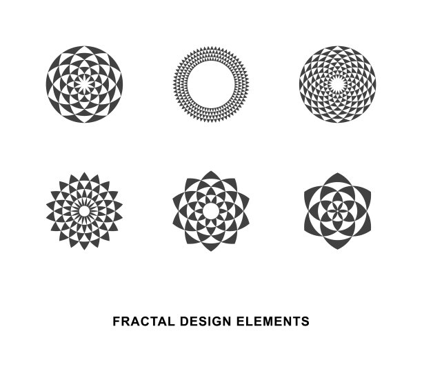 圆形分形设计元素图片下载