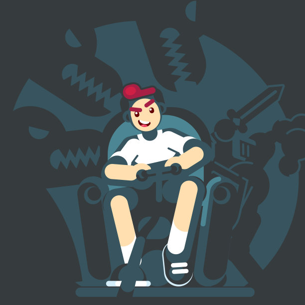 快乐的玩家坐在玩电子游戏图片下载