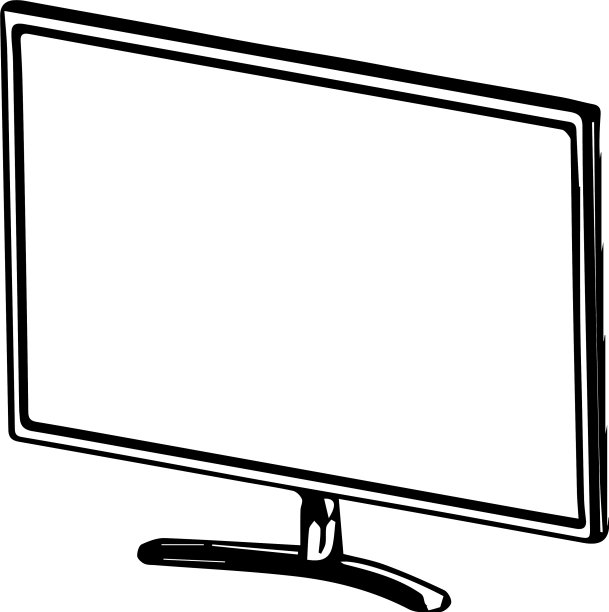 3d模型显示器上的白色图片下载