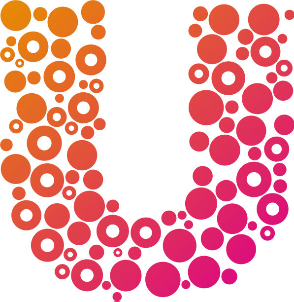 U粒子字母标志图标设计图片下载