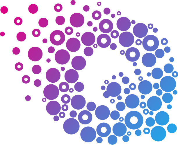 Q粒子字母标志图标设计图片下载