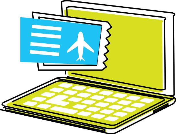 带机票的笔记本电脑图片下载