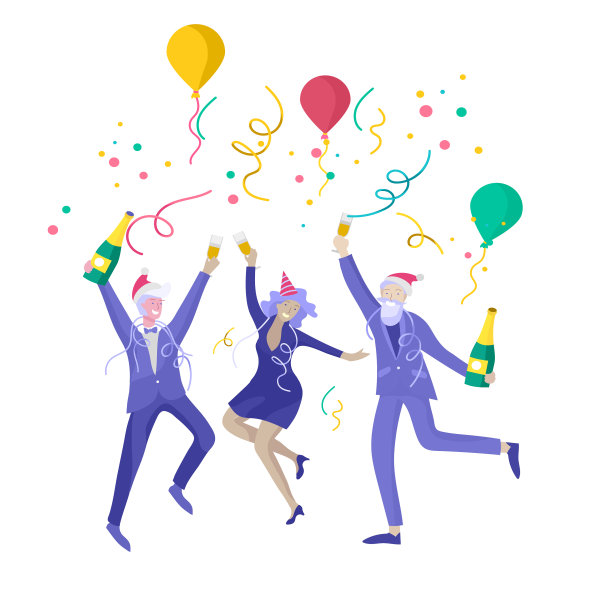 贺卡冬季假期公司派对快乐图片下载