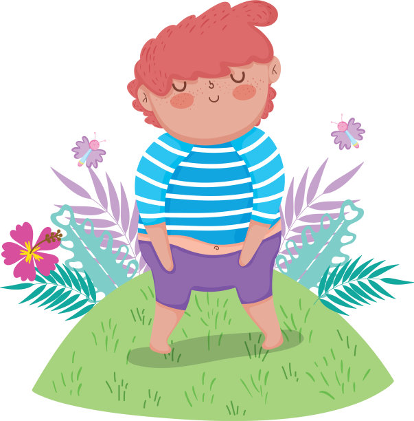 风景里的小胖小子图片下载