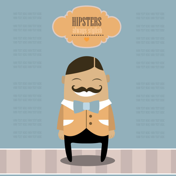 有趣的卡通人物时尚的潮人图片下载