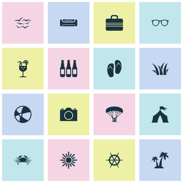 太阳图标设置空调帐篷球图片下载