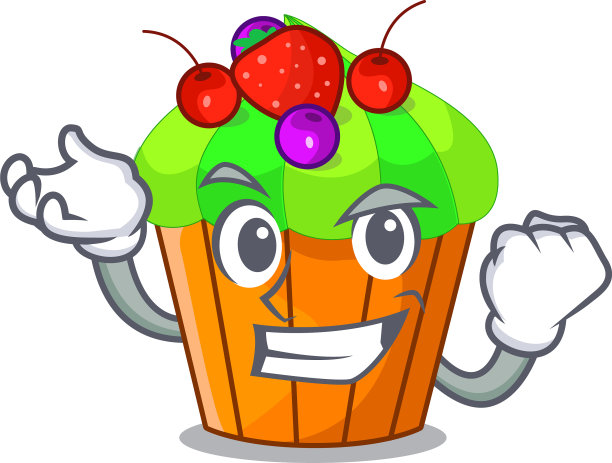 成功冰淇淋圣代纸杯蛋糕的性格图片下载