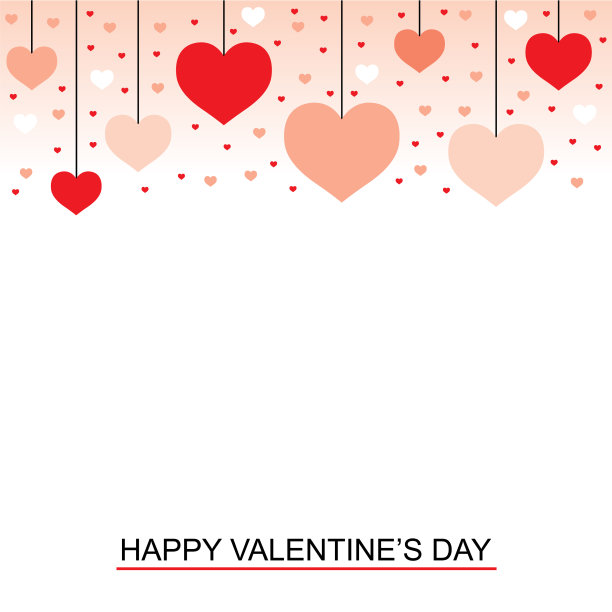 情人节贺卡挂着一颗心图片下载