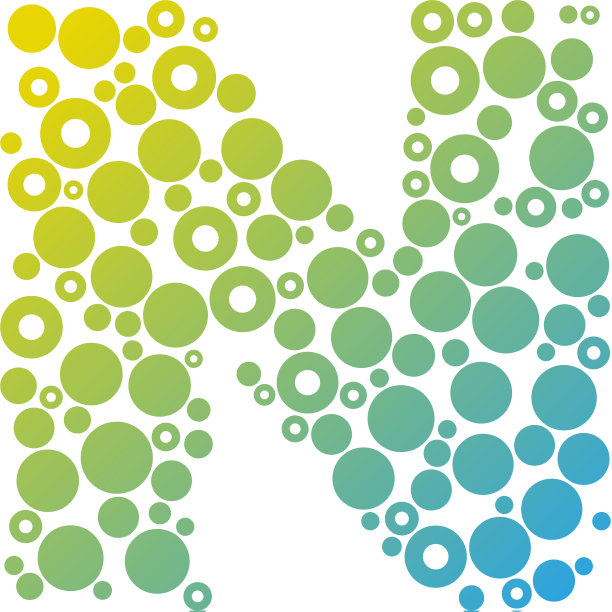 N粒子字母标志图标设计图片下载