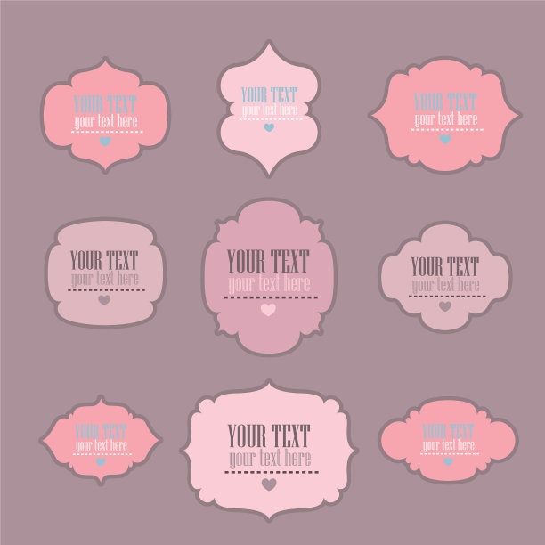 设计元素设置美丽的框架图片下载