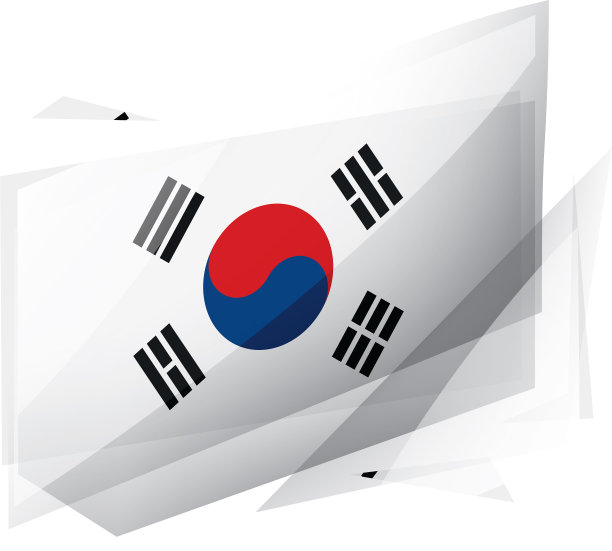 韩国国旗上有白色图片下载
