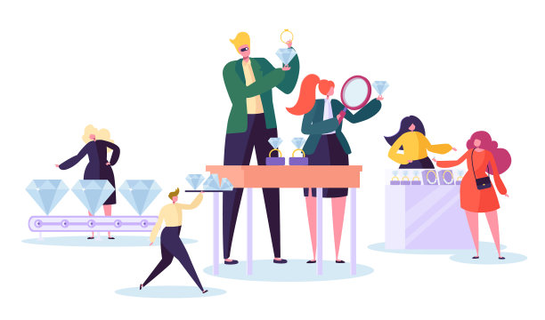 珠宝行业概念钻石店卖家图片下载