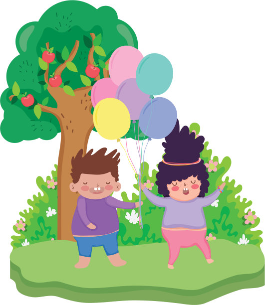 风景里的小胖墩夫妇图片下载