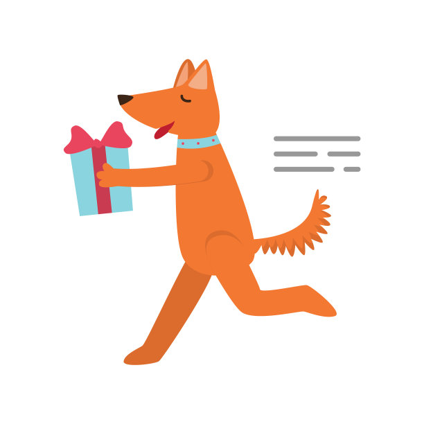 尤特欢快的橙色狗正在玩得很开心图片下载