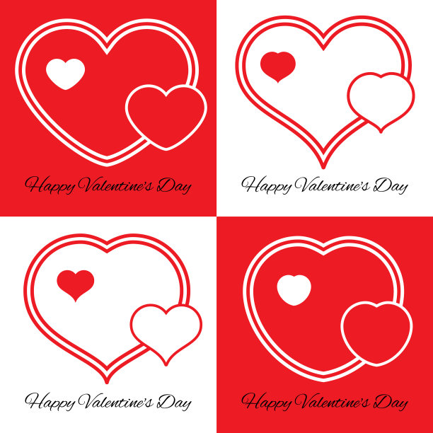 一套四颗或三颗红桃图片下载