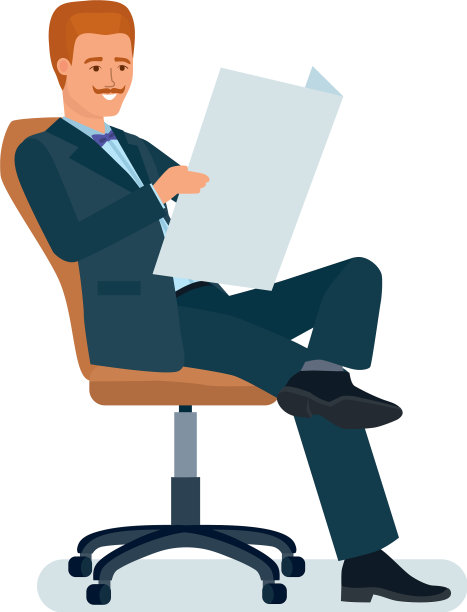 聪明优雅的男人卡通人物图片下载