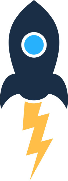 火箭动力标志图标设计图片下载