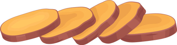 红薯片天然褐色果皮图片下载