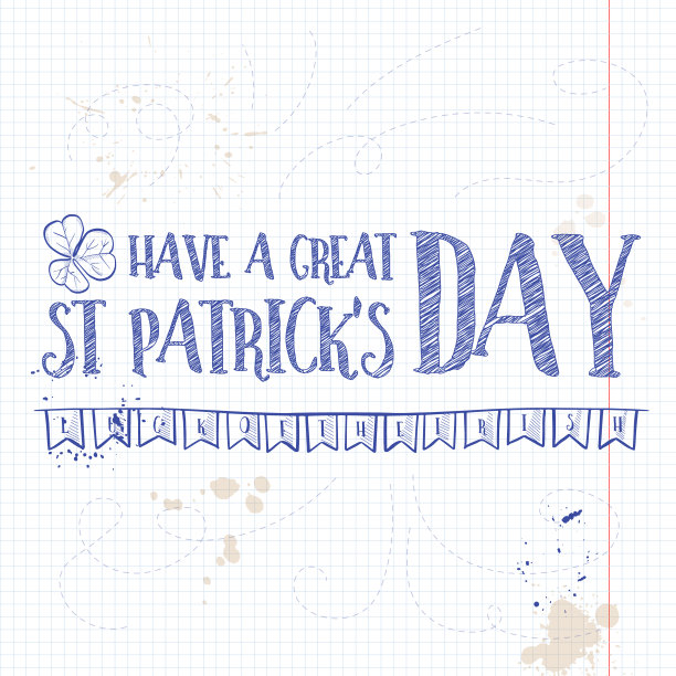 为圣帕特里克节写信图片下载