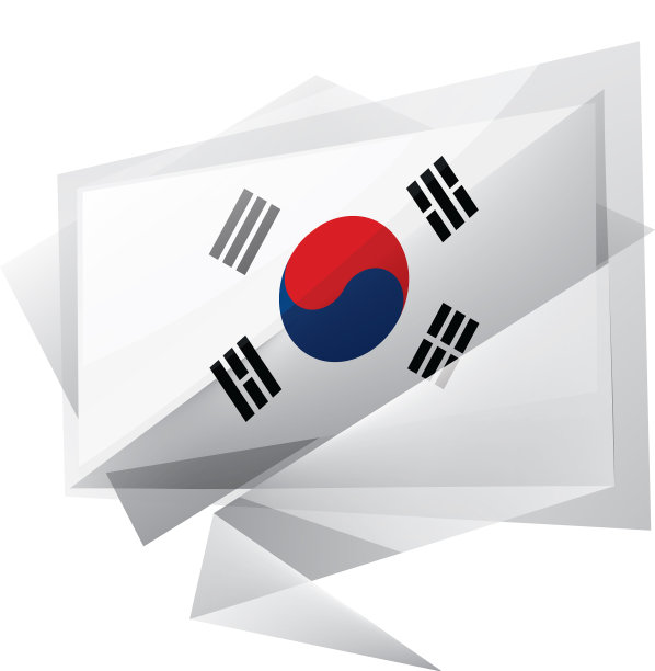 韩国国旗上有白色图片下载