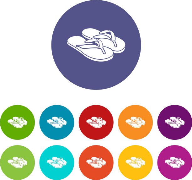 拖鞋图标简单的风格图片下载