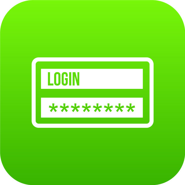 登录和密码图标数字绿色图片下载