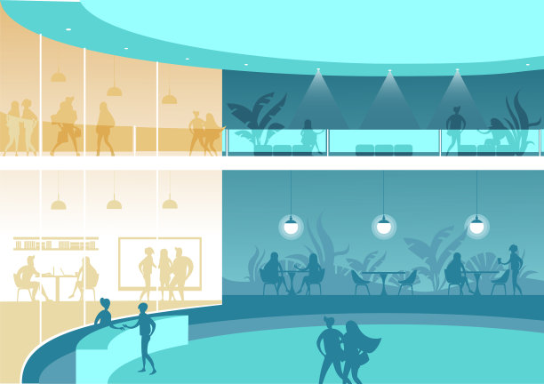 大办公楼的大厅或接待处图片下载