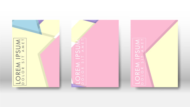 抽象封面与六边形元素书籍设计图片下载