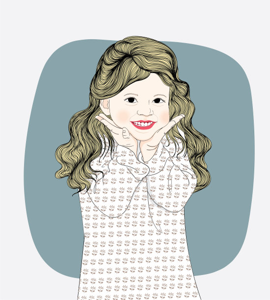 快乐的童女在春天的季节里看起来很快乐图片下载