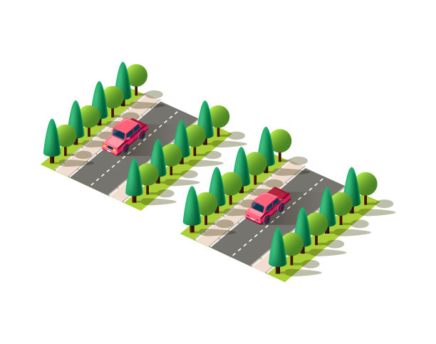 等距set red car图片下载