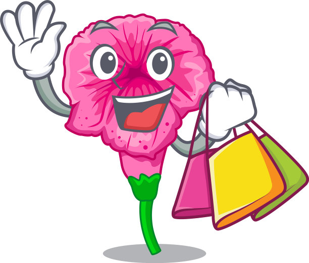 购物上的矮牵牛花茎卡通图片下载