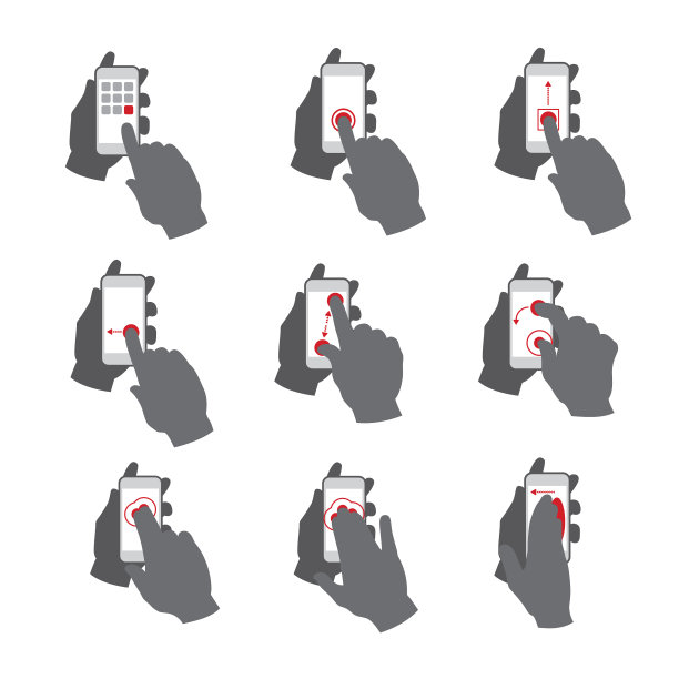 智能手机触摸屏手势设置图片下载