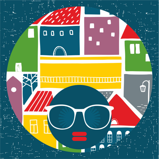 年轻的非洲裔女孩，深色皮肤和创造性的头巾图片下载