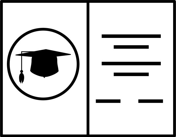 毕业证书孤立图标图片下载