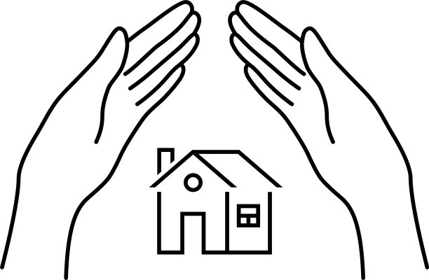 房地产保险与线性手图片下载