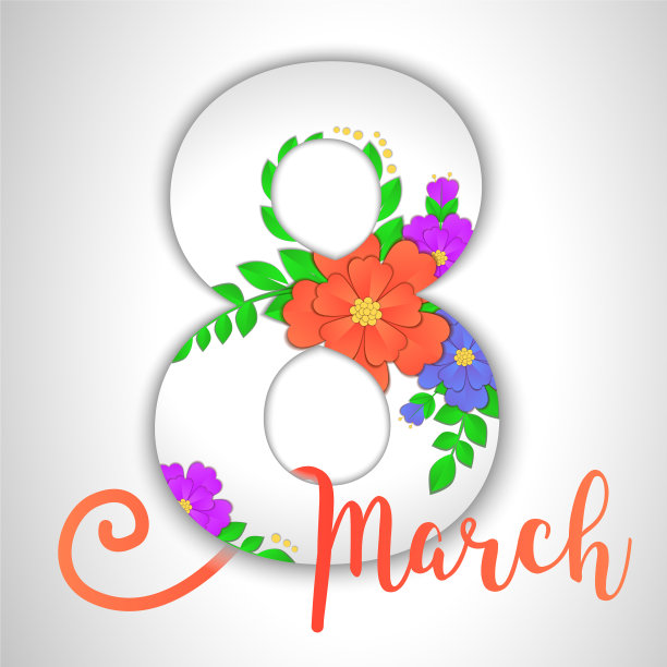 8 .纸人像，花和题词图片下载