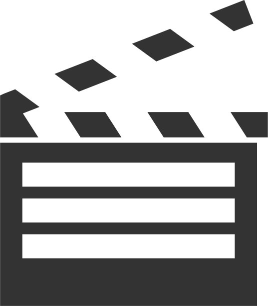 电影拍板图标扁平风格图片下载