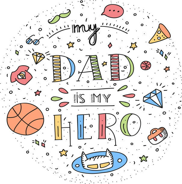老爸超级英雄手写的语录图片下载