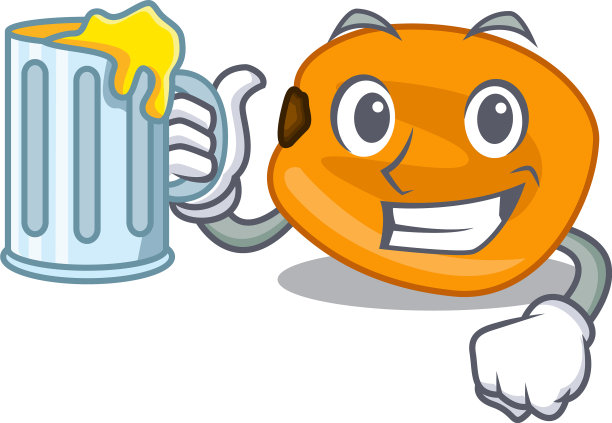 用果汁吃卡通形状的玉米坚果图片下载