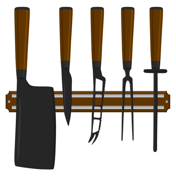 主题上大彩色套不同类型的刀图片下载