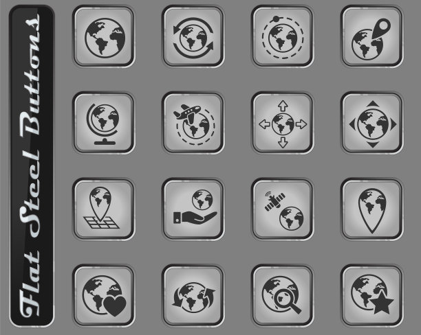 地球仪图标设置图片下载