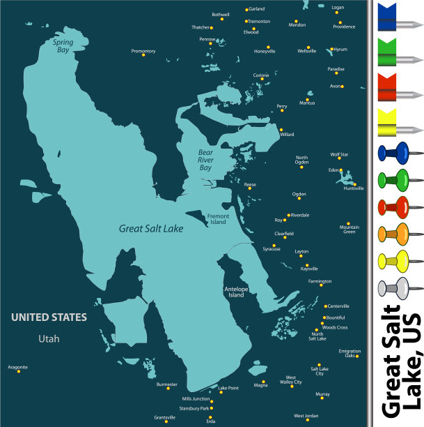 犹他州的大盐湖图片下载