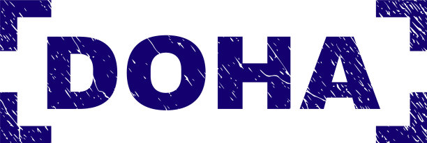 刻花纹理多哈邮票印章内角图片下载