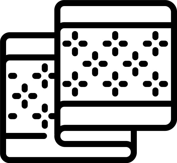 花图案毛巾图标轮廓风格图片下载