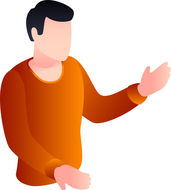 男人拿手图标等距风格图片下载